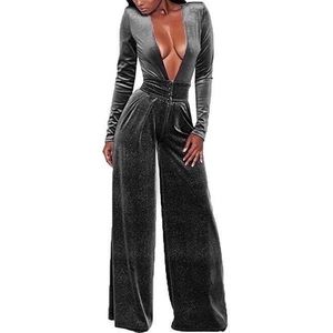 High Waist Velvet Jumpsuit